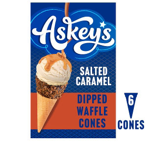 The Deluxe Waffle 6 Salted Caramel Dipped Cones