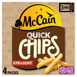 Microwave Quick Chips Straight Cut 4 x 100g