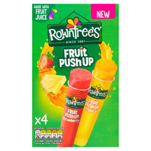 Rowntree's Fruit Push Up Ice Lollies - Strawberry & Tropical 4 x 90ml