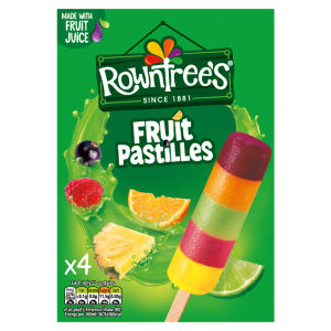 Rowntrees Fruit Pastilles Lollies 4X65ml