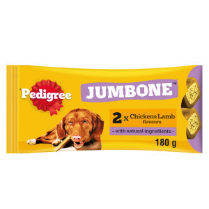 JUMBONE Medium Dog Treats Chicken and Lamb 2 Chews