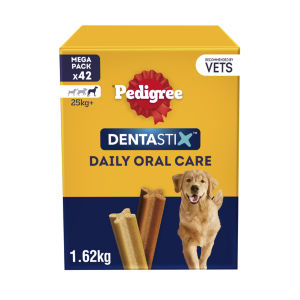 Pedigree Dentastix Daily Adult Large Dog Treats Dental Sticks x42 1.62kg