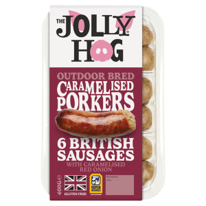 6 British Pork Sausages with Caramelised Red Onions 400g