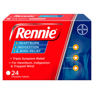 Rennie Peppermint Heartburn & Indigestion Relief Tablets x24