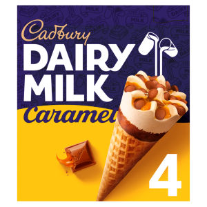 Cadbury Dairy Milk Caramel Ice Creams 4 x 90ml (360ml)
