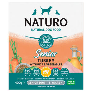 Naturo Natural Pet Food Turkey with Rice & Vegetables Senior Dog Food 8 Years+ 400g