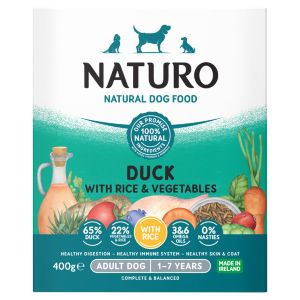 Natural Dog Food Duck with Rice & Vegetables Adult Dog 1-7 Years 400g