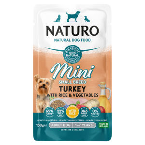 Natural Dog Food Mini Small Breed Duck with Rice and Vegetables Adult Dog 1-7 Years 150g