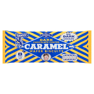 Tunnocks Dark Chocolate Coated Caramel Wafer Biscuits Multipack, 8 Pack 248g