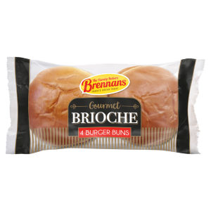 Gourmet Brioche 4 Burger Buns 320g