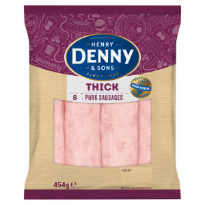 6 Thick Pork Sausages 454g