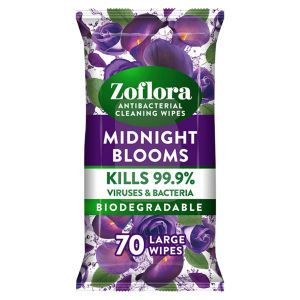 70 Midnight Blooms Antibacterial Multi-Surface Cleaning Large Wipes