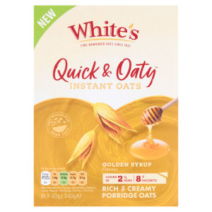 Quick & Oaty Instant Oats Golden Syrup Flavour 8 x 30g (240g)