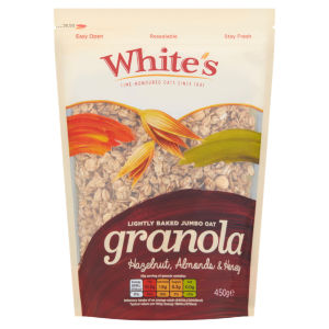 Hazelnut, Almonds & Honey Lightly Baked Jumbo Oat Granola 450g