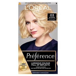 Paris Preference Hair Dye Long Lasting Luminous Permanent Hair Colour 03 Lightest Ash Blonde