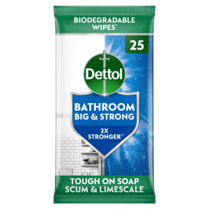 Dettol Big & Strong Limescale Bathroom Cleaning Wipes 25 Pack
