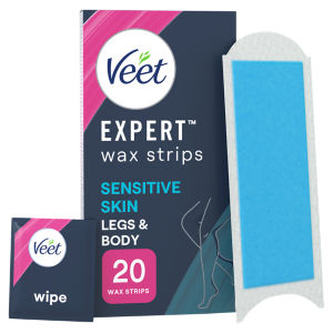 20 Expert Legs & Body Wax Strips with Almond Oil