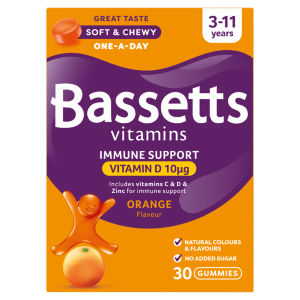 Immune Support Orange Flavour 30 Gummies 3-11 Years