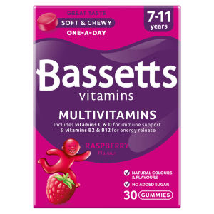 Multivitamins 7-11 Years 30 Gummies Raspberry Flavour