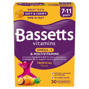 Omega-3 & Multivitamins Tropical Flavour 7-11 Years 30 Gummies