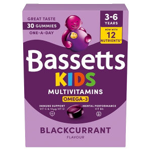 Kids Multivitamins 30 Omega-3 Blackcurrant Flavour Gummies 3-6 Years