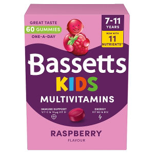 Bassetts Kids Multivitamin Gummies 7-11 years Raspberry x 60