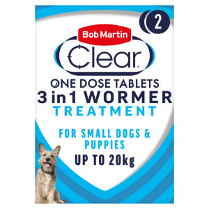 Clear Treatment 3 in 1 Flavoured Wormer 150/144/50mg Tablets for Dogs 2 Tablets