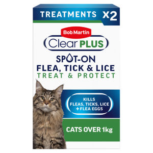 Clear Plus 50mg / 60mg Spot-On Solution for Cats and Ferrets 2 Pipettes
