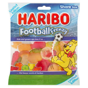 HARIBO Limited Edition Football Frenzy Jelly Sweets Sharing Bag 160g