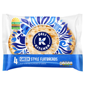 Deli Kitchen Greek Style Plain Flatbreads 4 Pack 320g