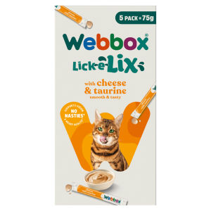 Webbox Lick-e-Lix Cheese with Taurine Cat Treat 