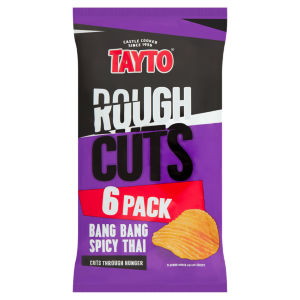 Rough Cuts Bang Bang Spicy Thai Flavour Ridged Potato Crisps 6 x 25g