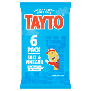 Salt & Vinegar Flavour Potato Crisps 6 x 25g