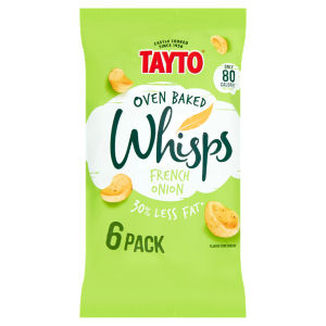 Oven Baked Whisps French Onion Flavour Corn Snacks 6 x 17g