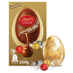 Lindor Milk Chocolate Egg With Lindor Assorted Truffles 260g