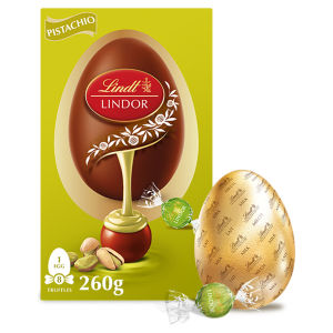 Milk Chocolate Egg with LINDOR Pistachio Truffles 260g