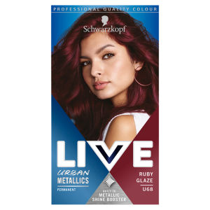 Schwarzkopf Live Intense Urban Metallics Permanent Hair Dye, U68 Ruby Glaze | Multi | 1