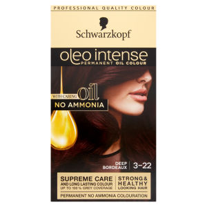 Oleo Intense Brown Hair Dye Deep Bordeaux 3-22 No Ammonia Permanent