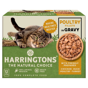 Wet Cat Food Pouches Poultry in Gravy 12x85g