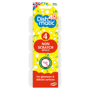 Dishmatic Scourer Refill - Non Scratch 4 Pack