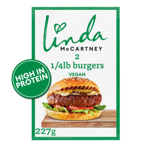 Linda McCartney's 2 Vegetarian 1/4 lb Burgers 227g