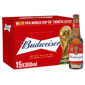 Budweiser Lager Beer Bottles 20 x 300ml