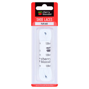 Cherry Blossom Flat Shoe Laces White 120Cm