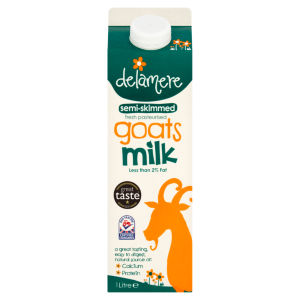 Semi-Skimmed Fresh Pasteurised Goats Milk 1 Litre