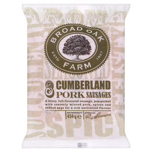 8 Peppery Cumberland Pork Sausages 454g