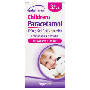 Strawberry Flavour Childrens Paracetamol 120mg/5ml Oral Suspension 3+ Months 100ml