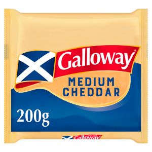 Galloway Grated Medium Scottish Coloured Cheddar Cheese 200g
