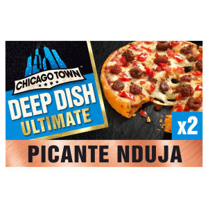 2 Deep Dish Ultimate Nduja Sausage Mini Pizzas 2 x 153g