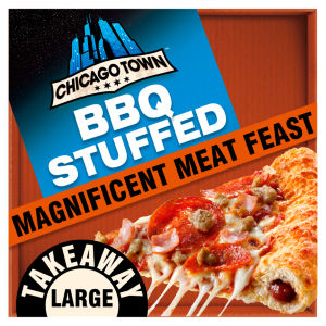Chicago Town Takeaway BBQ Stuffed Crust Magnificent Meat Feast Pizza