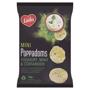 Yoghurt, Mint & Coriander Poppadoms 75g